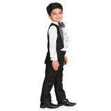 Black Tail Coat Frilly Shirt Set