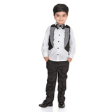 Black Tail Coat Frilly Shirt Set