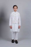 Geometric Ivory Kurta Jacket Set