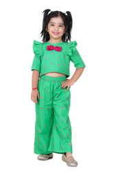 Green bow Girls 2pc set