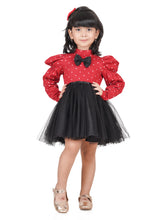 Red and Black polka frock