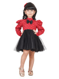 Red and Black polka frock