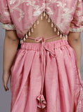Dusty pink tissue lehenga