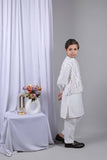 Geometric Ivory Kurta Jacket Set