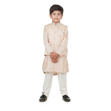 Pastel Peach Kurta Jacket Set