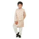 Pastel Peach Kurta Jacket Set