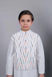 Geometric Ivory Kurta Jacket Set