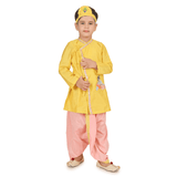 Yellow Krishna Kurta Dhoti Set