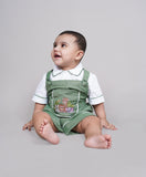 Jungle theme dungaree set