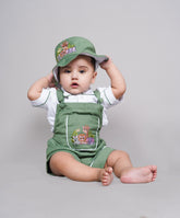 Jungle theme dungaree set
