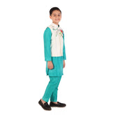 Green Parrot Kurta Jacket Set
