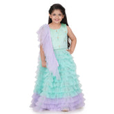 Minty Frill Lehenga Set