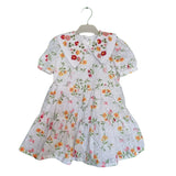 White Schiffli Collar Frock