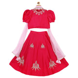 Chandbali Fushia Lehenga Set