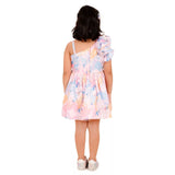 Pink Print Flower Frock