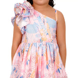 Pink Print Flower Frock