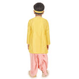 Yellow Krishna Kurta Dhoti Set