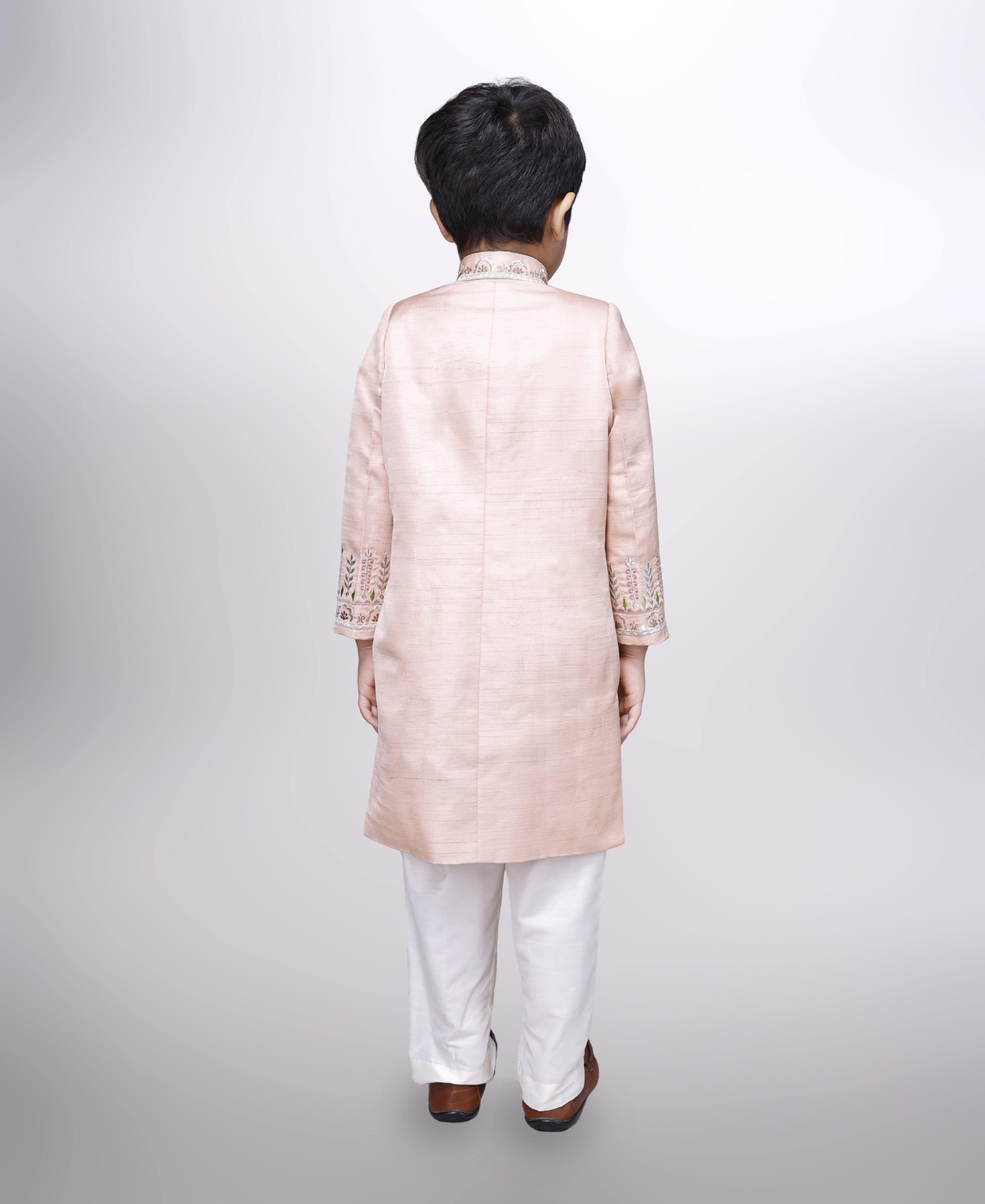 Royal Deer Peach Sherwani Set