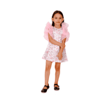 Pink Linen Print Frock