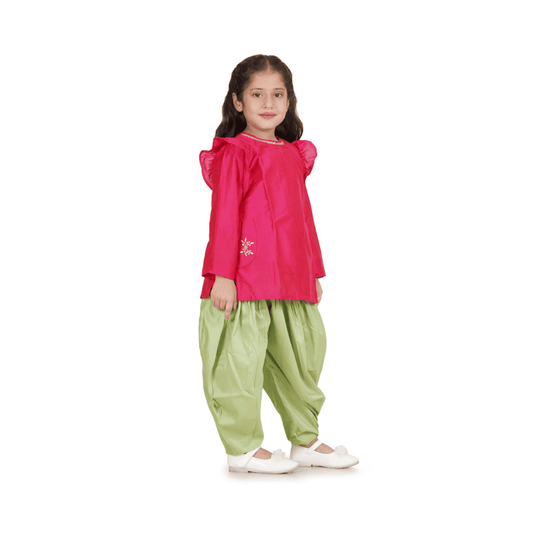 Ruby Green Kurta Dhoti Set