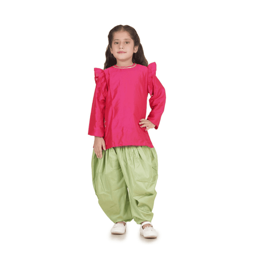 Ruby Green Kurta Dhoti Set