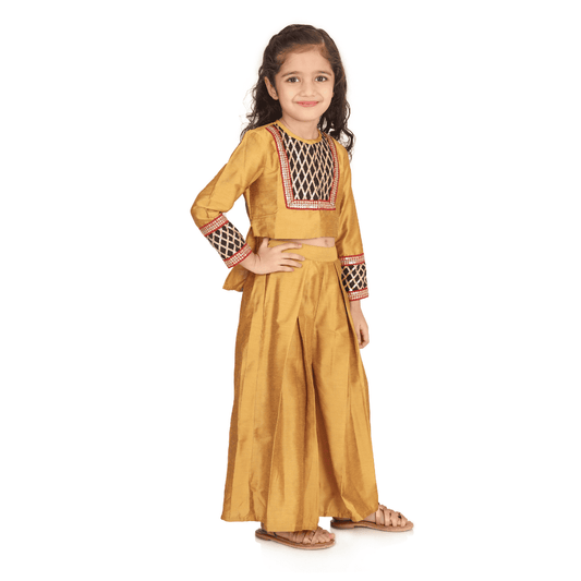 Golden Criss Cross Palazzo Set