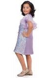 Lilac Shine Coat Dress