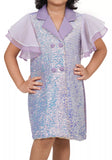 Lilac Shine Coat Dress