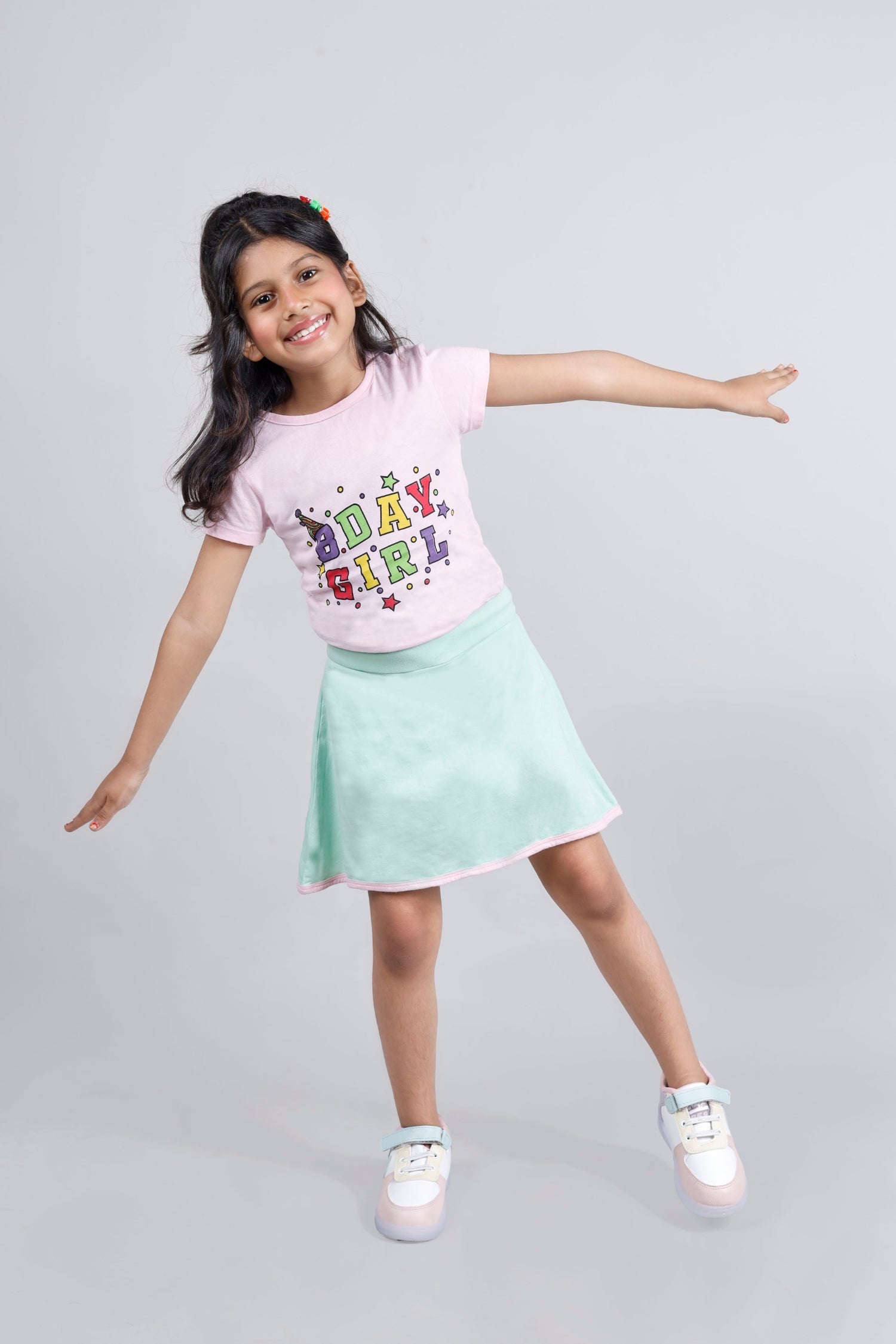 Bday Girl Skorts Set