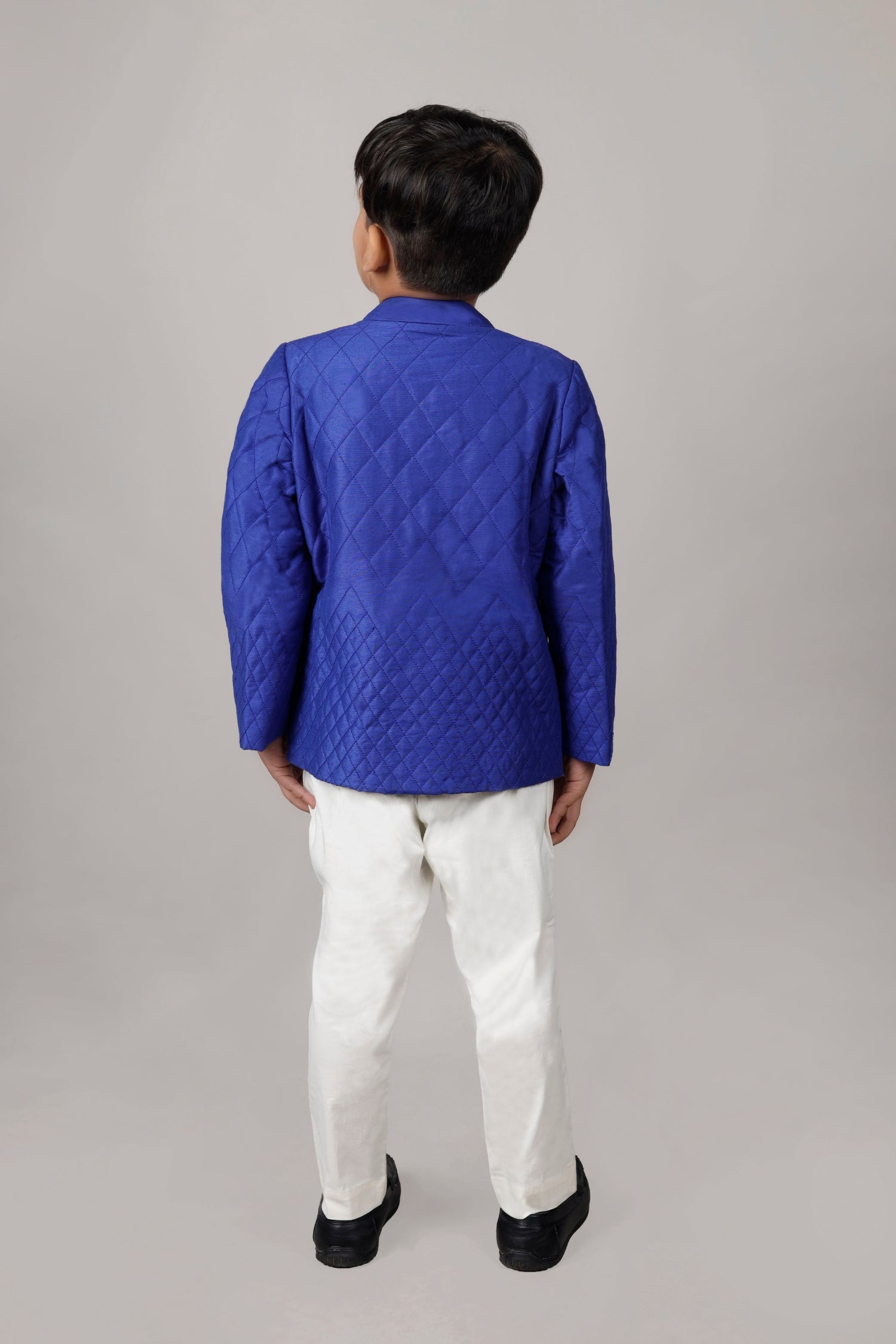 Blue Quilt Jodhpuri Set