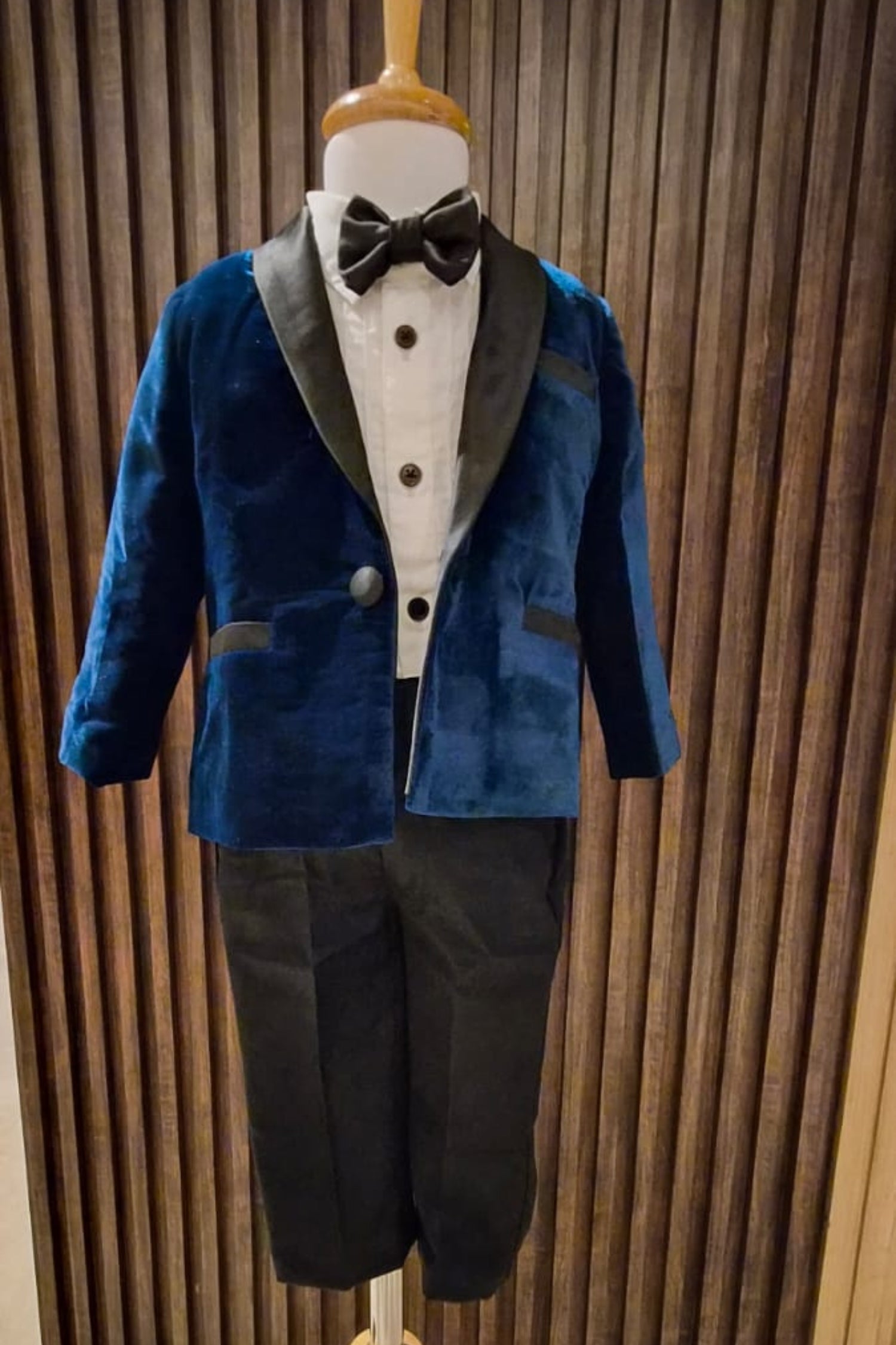 Blue Velvet Tuxedo Suit