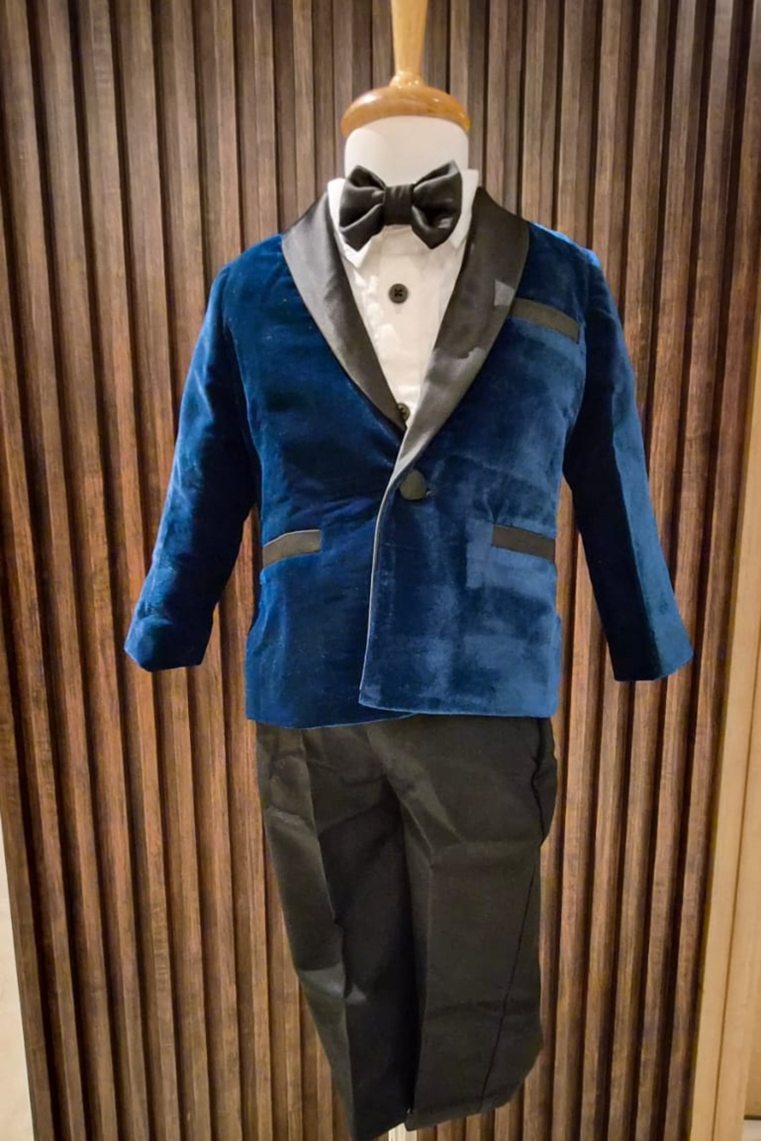 Blue Velvet Tuxedo Suit