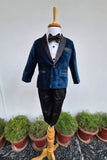 Blue Velvet Tuxedo Suit