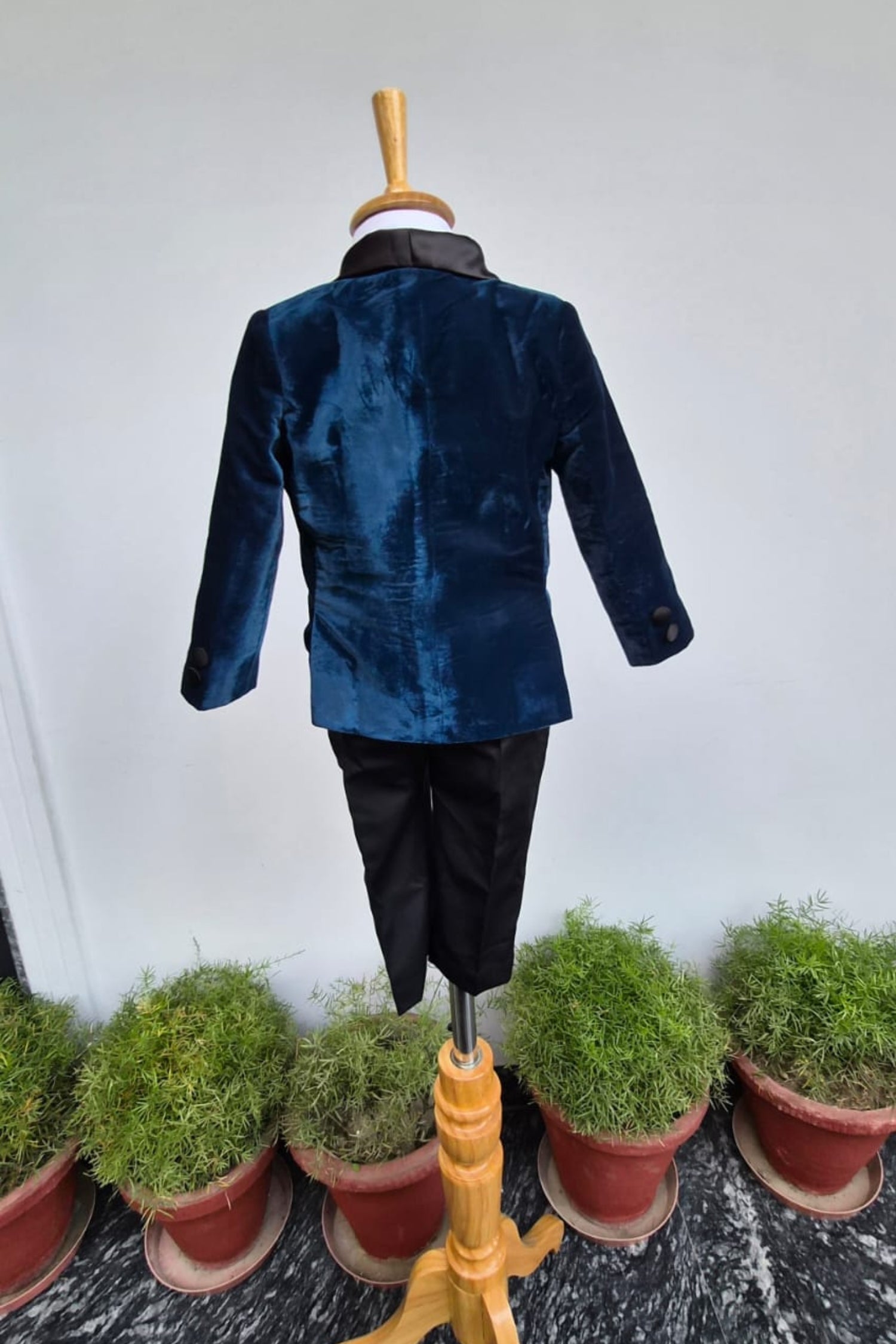 Blue Velvet Tuxedo Suit