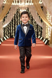 Blue Velvet Tuxedo Suit