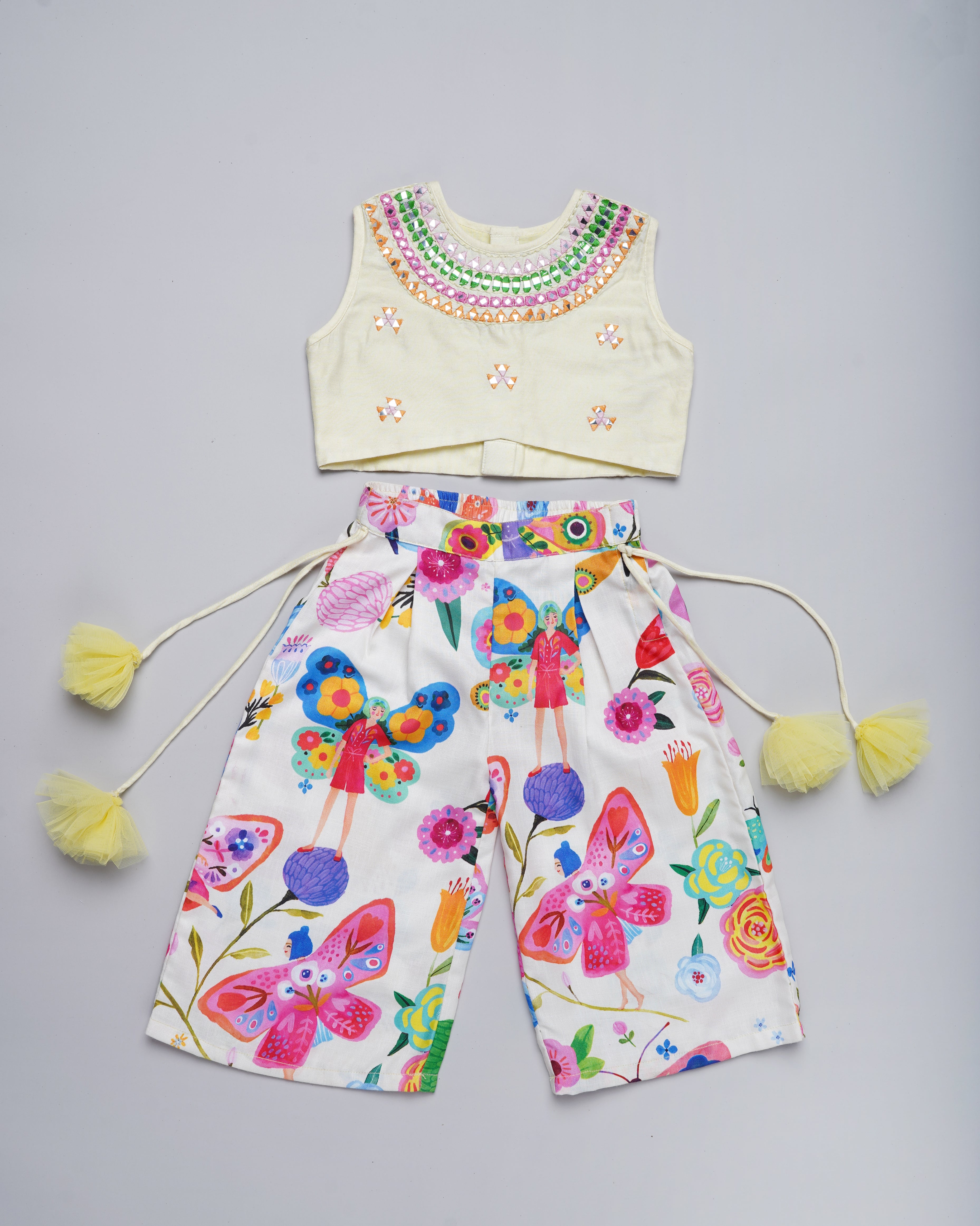 Butterfly palazzo ethnic set