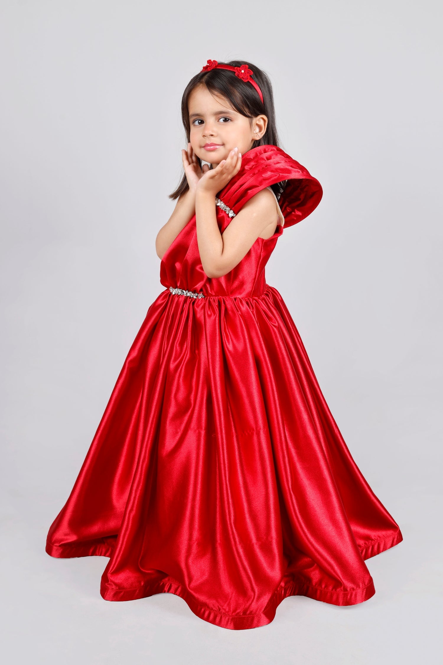 Scarlet Satin Gown