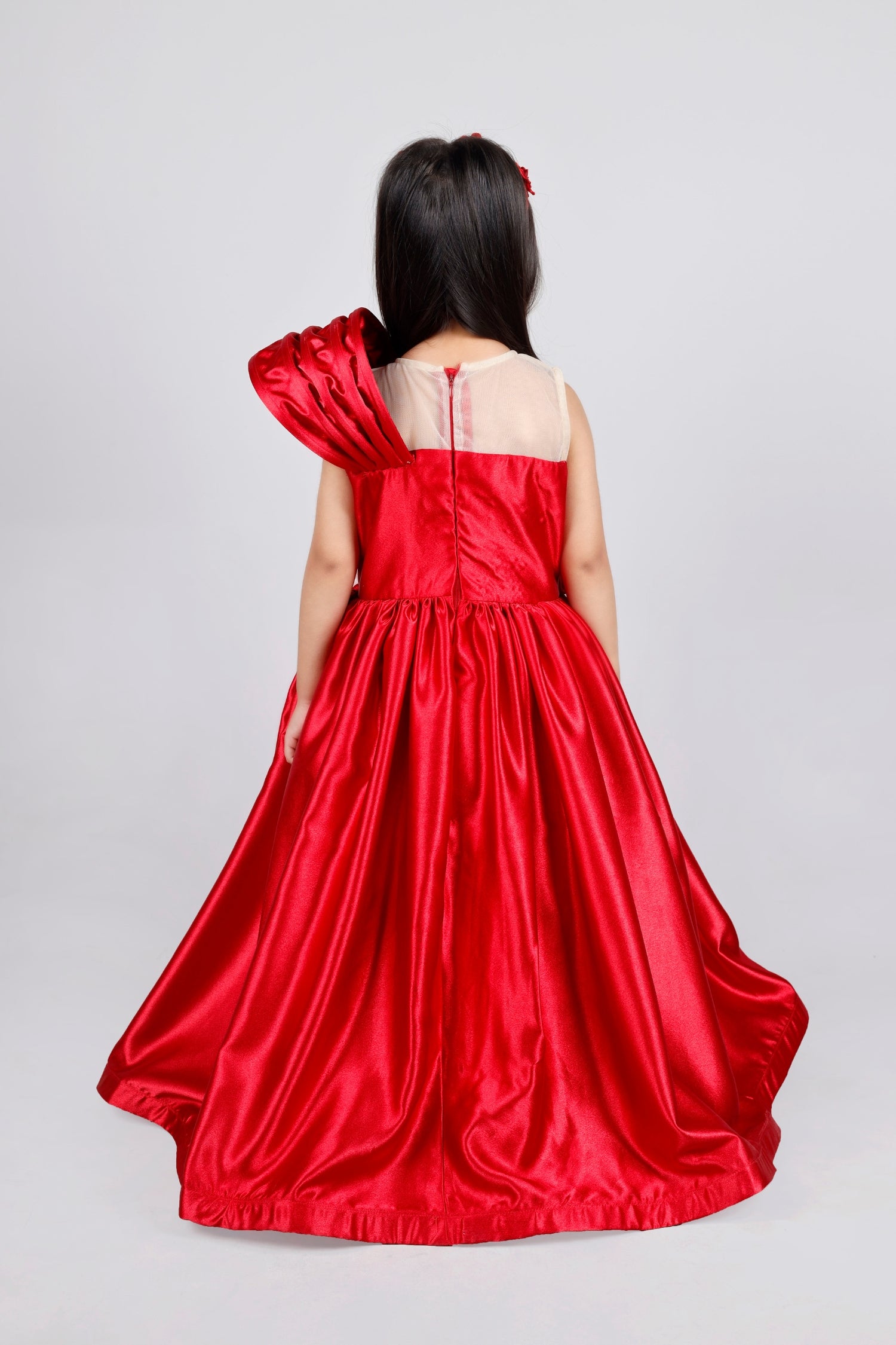Scarlet Satin Gown