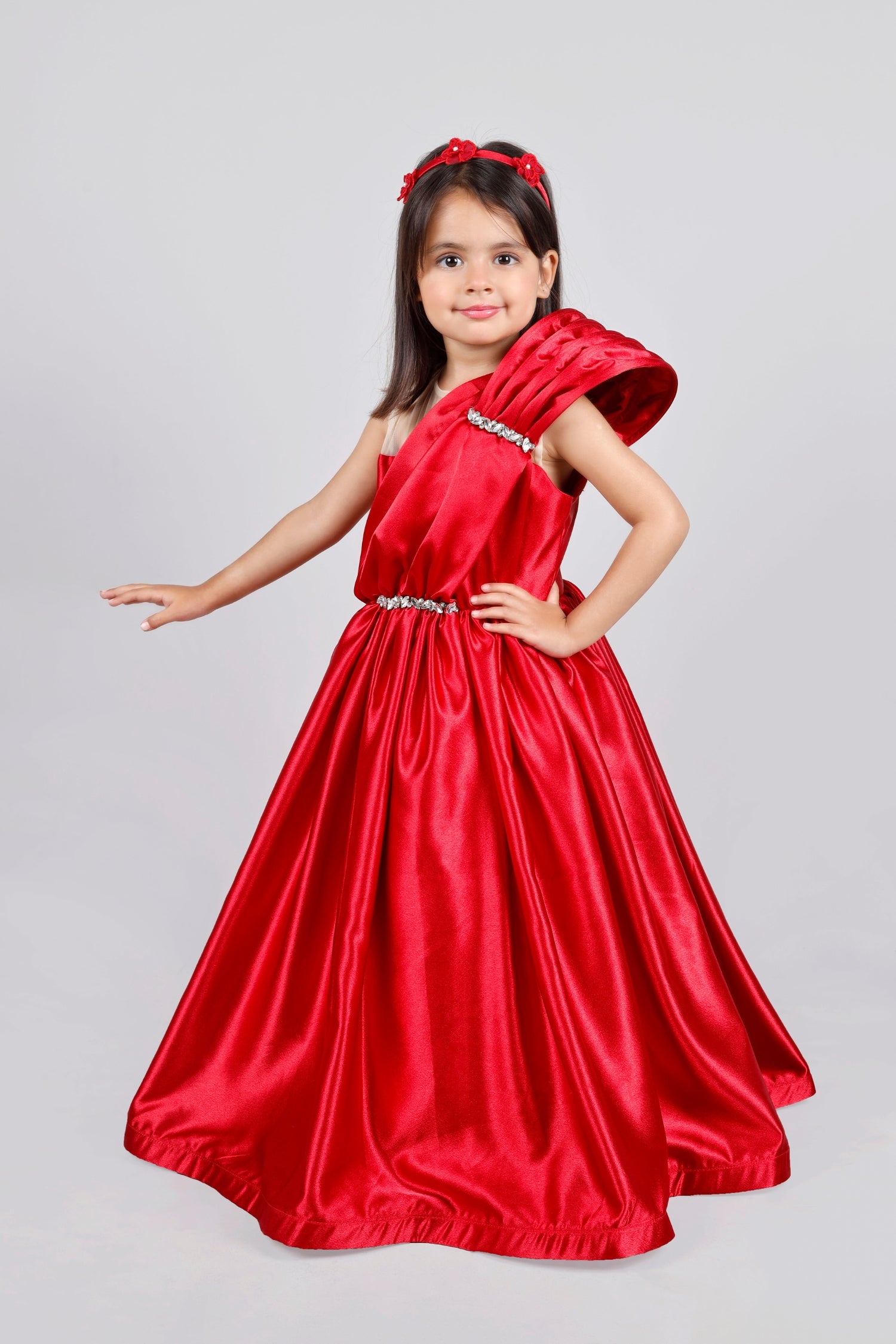 Scarlet Satin Gown