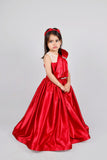 Scarlet Satin Gown