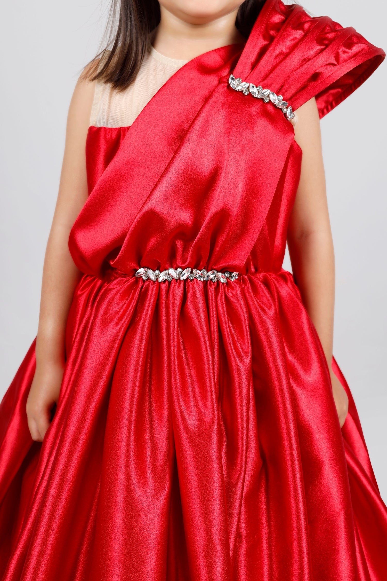 Scarlet Satin Gown