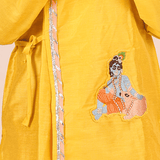 Yellow Krishna Kurta Dhoti Set
