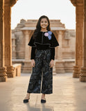 Camelia Velvet cape set