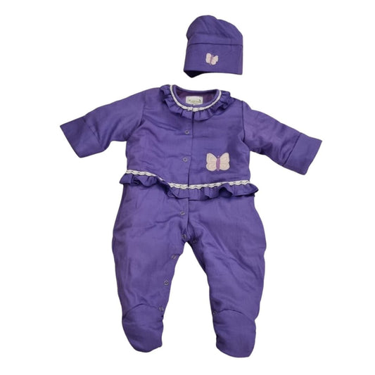 Bright lilac Butterfly Romper
