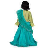 Parrot Green Lehenga Set