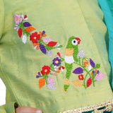 Parrot Green Lehenga Set