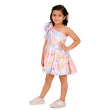 Pink Print Flower Frock